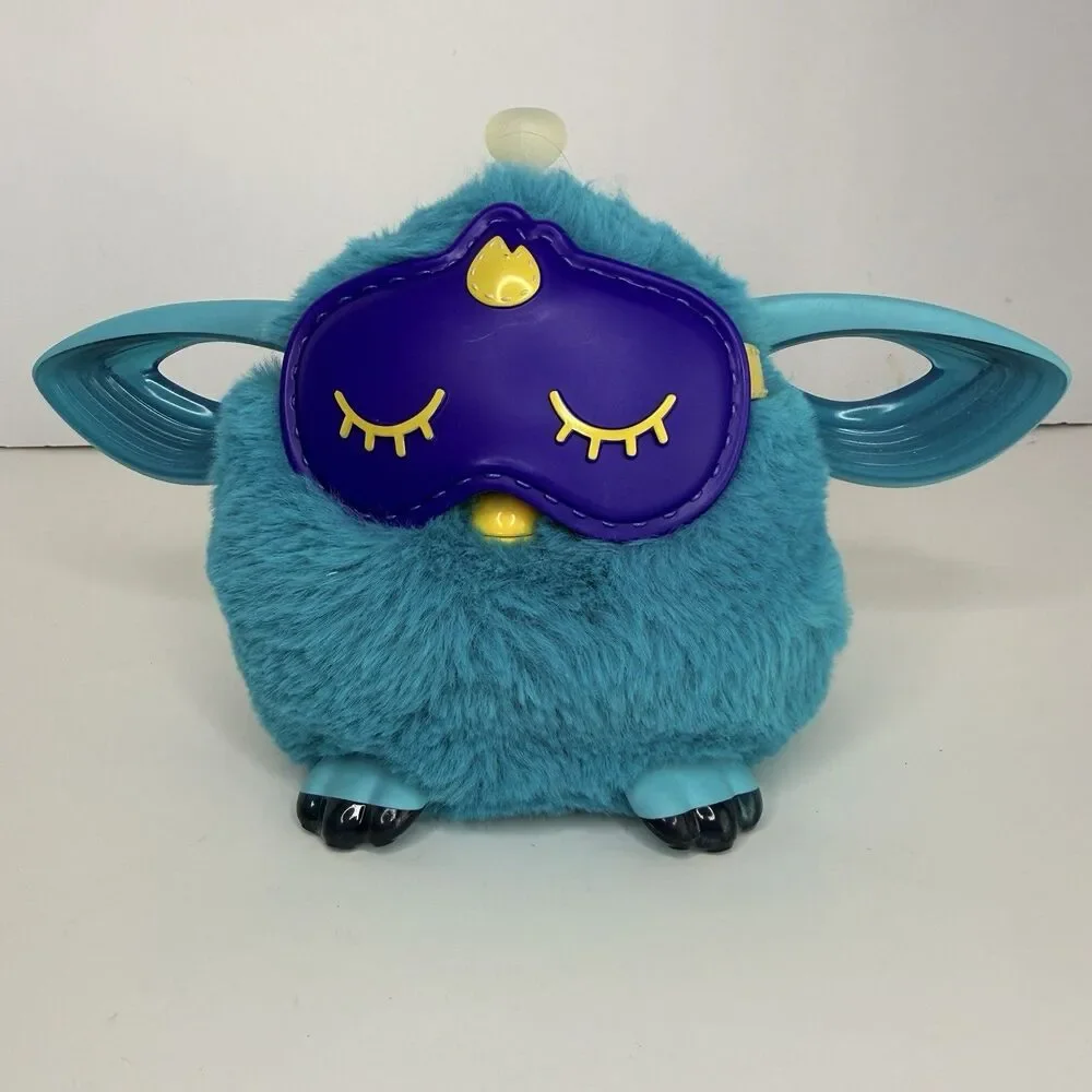 Furby Connect Teal Blue with Sleep Mask Bluetooth 2016 Hasbro TESTED WORKS